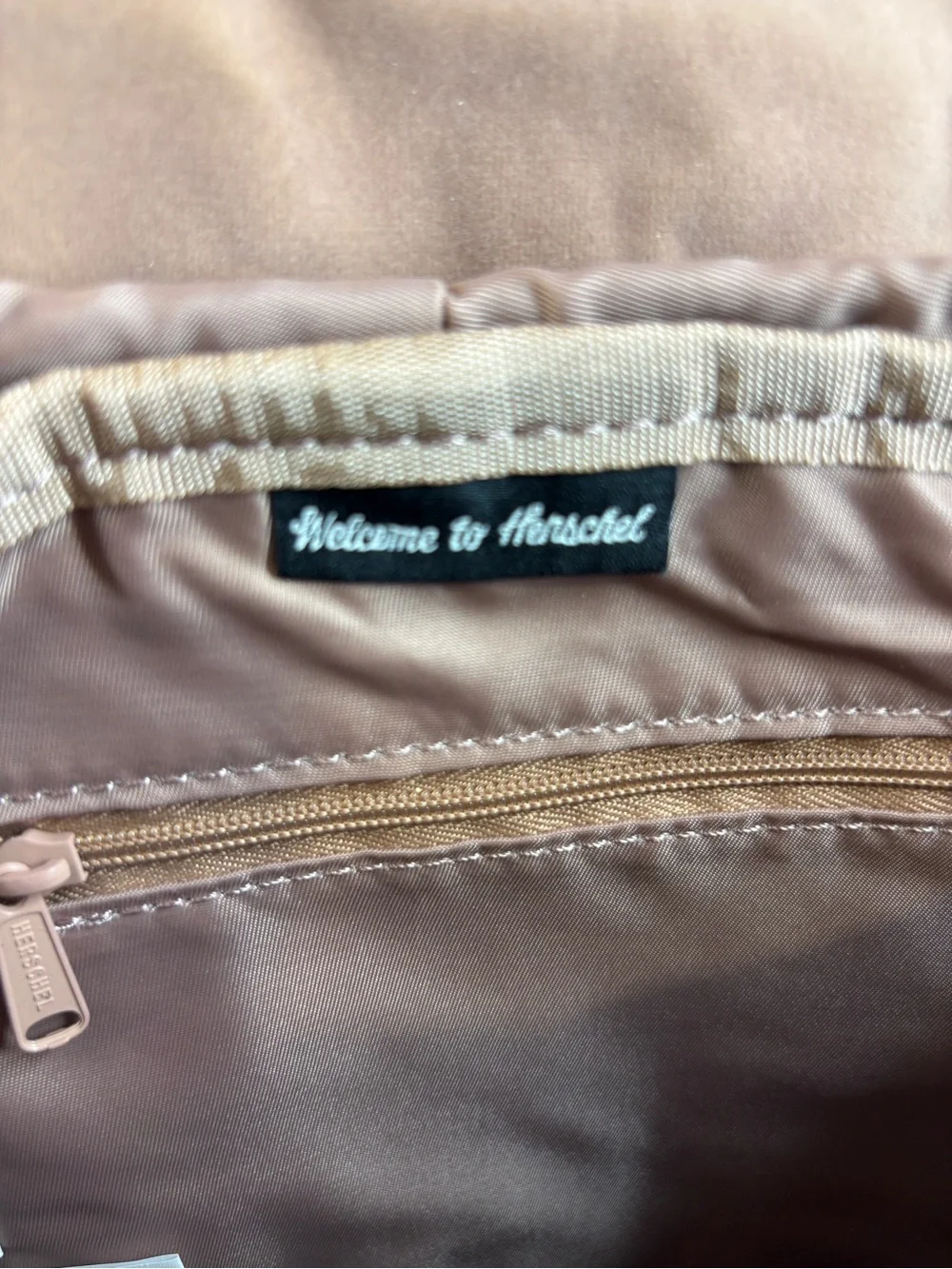 Herschel Supply Co. Dawson Pale Pink Velvet Small Backpack NWOT